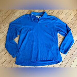 Tommy Bahama Men’s Large polo shorts long sleeve Blue